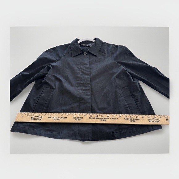 Norma Kamali Jacket 12 Black A-Line Swing Glam Mod Versatile Retro Lightweight - Picture 8 of 13